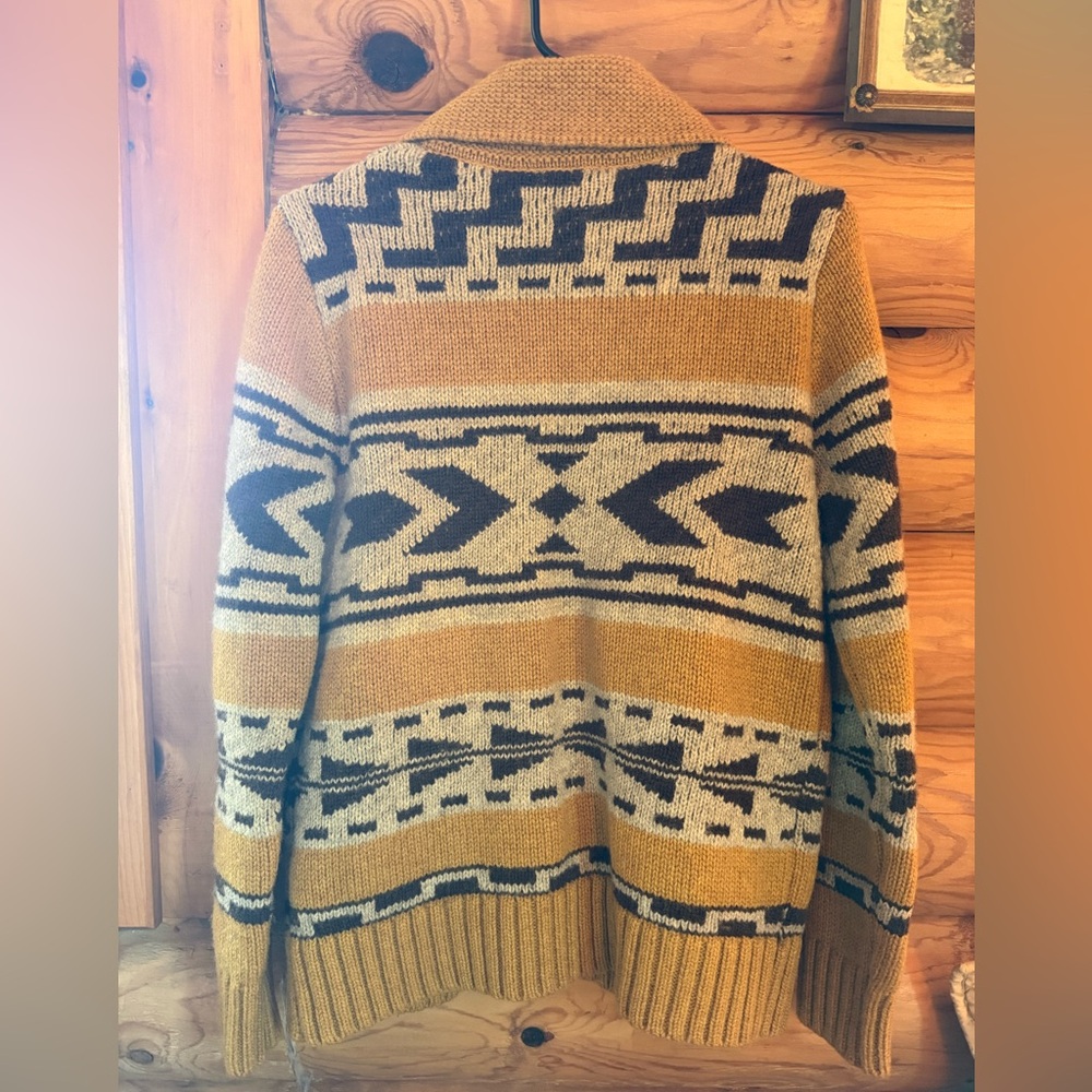 Pendleton Graphic Shetland Zip Sweater sz Small - Picture 4 of 7
